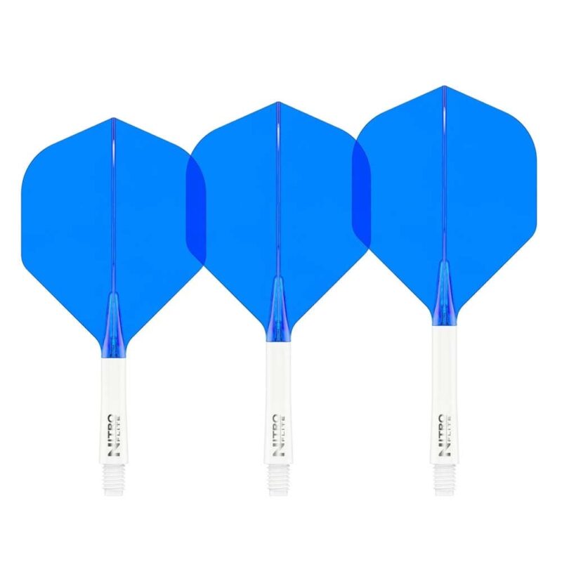Billaresbalsalobre Plumas Red Dragon Nitro Flite System White Blue NO2 Medium 25.5-70mm X0974 - Imagen 2