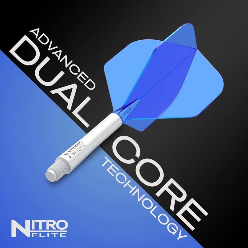 Billaresbalsalobre Plumas Red Dragon Nitro Flite System White Blue NO2 Medium 25.5-70mm X0974 - Imagen 4