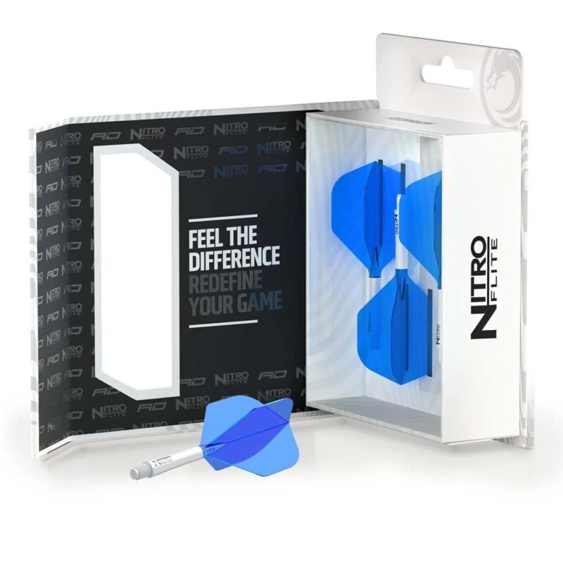 Billaresbalsalobre Plumas Red Dragon Nitro Flite System White Blue NO2 Short 19.5-64mm X0972 - Imagen 4