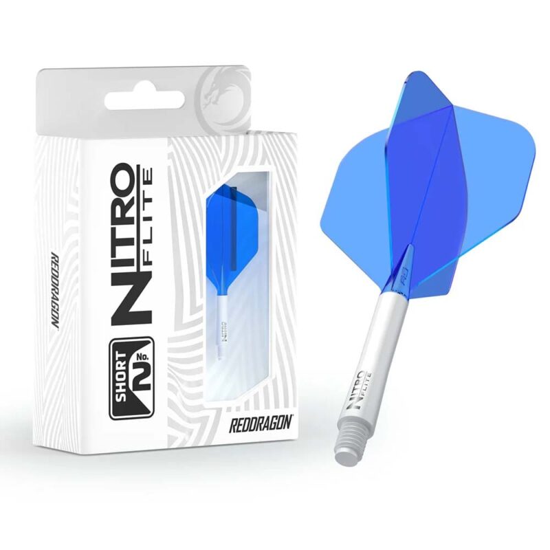 Billaresbalsalobre Plumas Red Dragon Nitro Flite System White Blue NO2 Short 19.5-64mm X0972 - Imagen 6