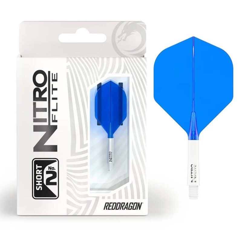 Billaresbalsalobre Plumas Red Dragon Nitro Flite System White Blue NO2 Short 19.5-64mm X0972 - Imagen 8