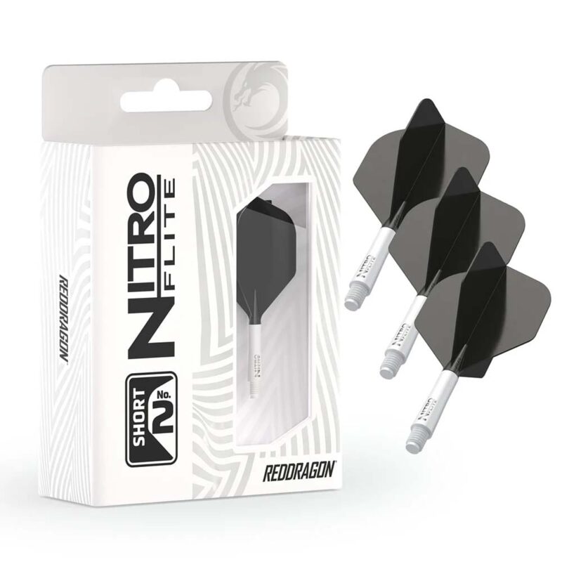 Billaresbalsalobre Plumas Red Dragon Nitro Flite System White Black NO2 Short 19.5-64mm X0969 - Imagen 7