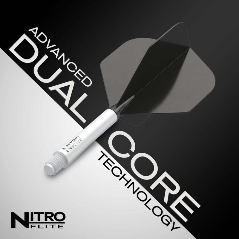 Billaresbalsalobre Plumas Red Dragon Nitro Flite System White Black NO2 Medium 25.5-70mm X0971 - Imagen 3