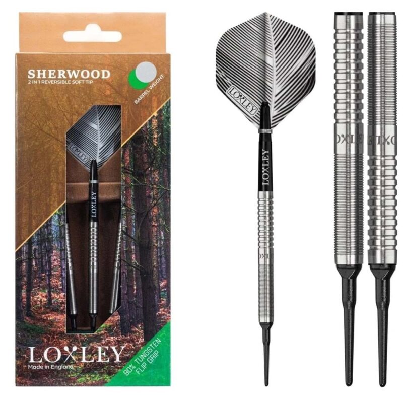 Billaresbalsalobre Dardos Loxley Darts Sherwood 90% 18g Agarre Giratorio Punta Plastico