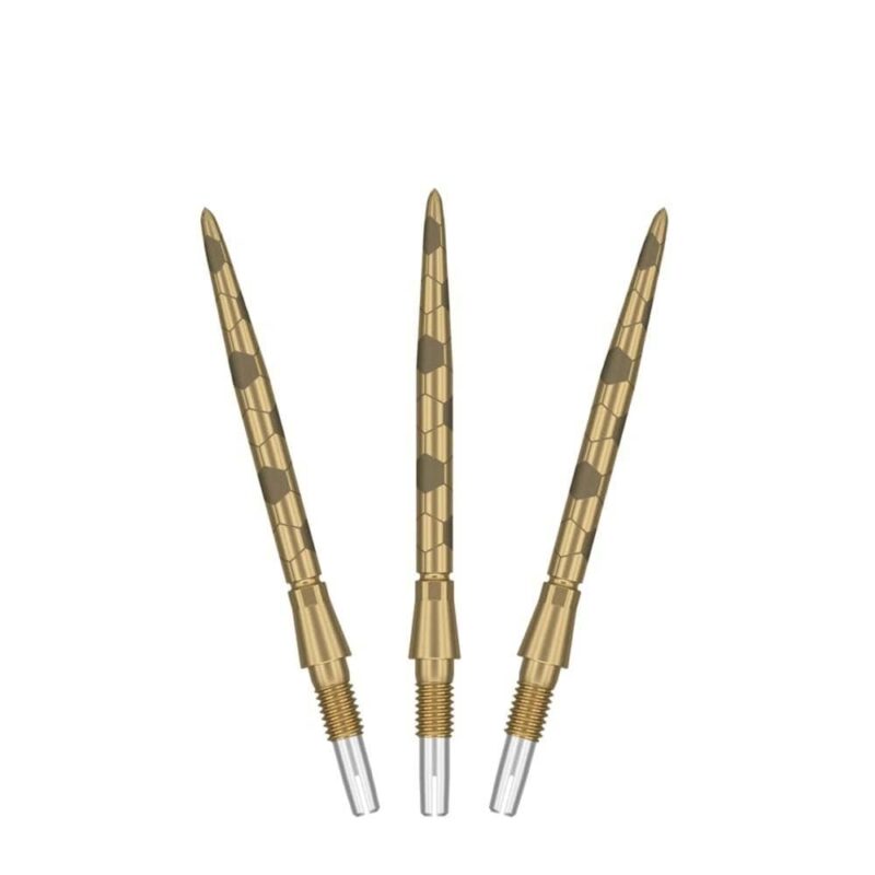 Billaresbalsalobre Puntas Target Darts Swiss Point Storm Onyx Gold 26mm 340132 - Imagen 2