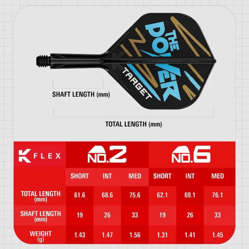 Billaresbalsalobre Plumas Target K-Flex No.2 Standard Short Phil Taylor The Power 410144 - Imagen 4