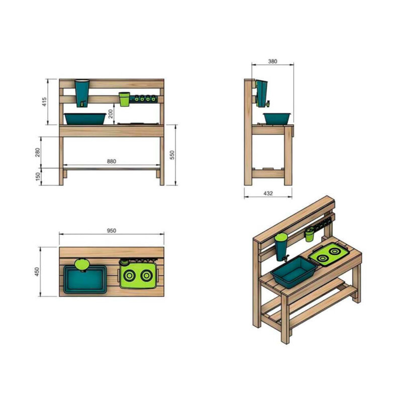 Billaresbalsalobre Cocina infantil para exterior Masgames Candy con utensilios de cocina  MA600599A - Imagen 7