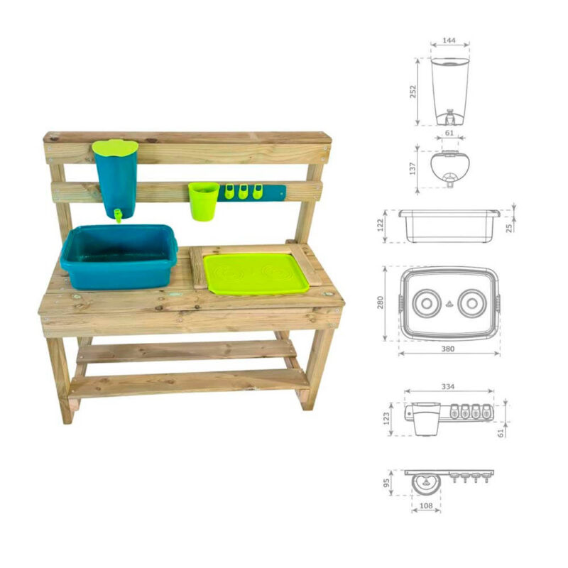 Billaresbalsalobre Cocina infantil para exterior Masgames Candy con utensilios de cocina  MA600599A - Imagen 8