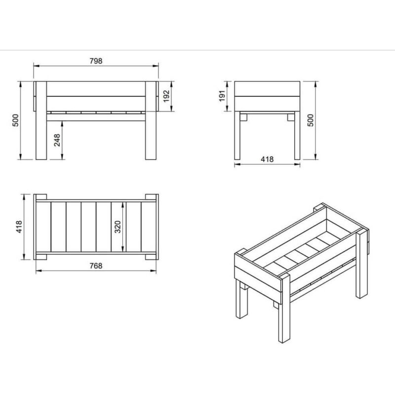 Billaresbalsalobre Pack de 3 mesas de cultivo Masgames Fortis MA600703 - Imagen 3