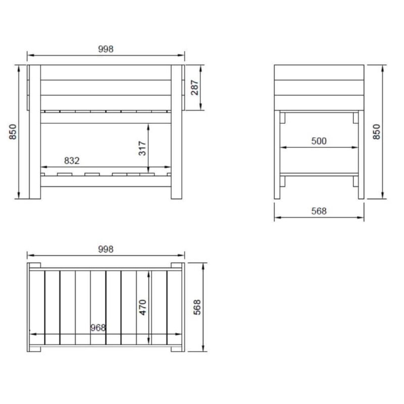 Billaresbalsalobre Pack de 3 mesas de cultivo Masgames Fortis MA600703 - Imagen 4