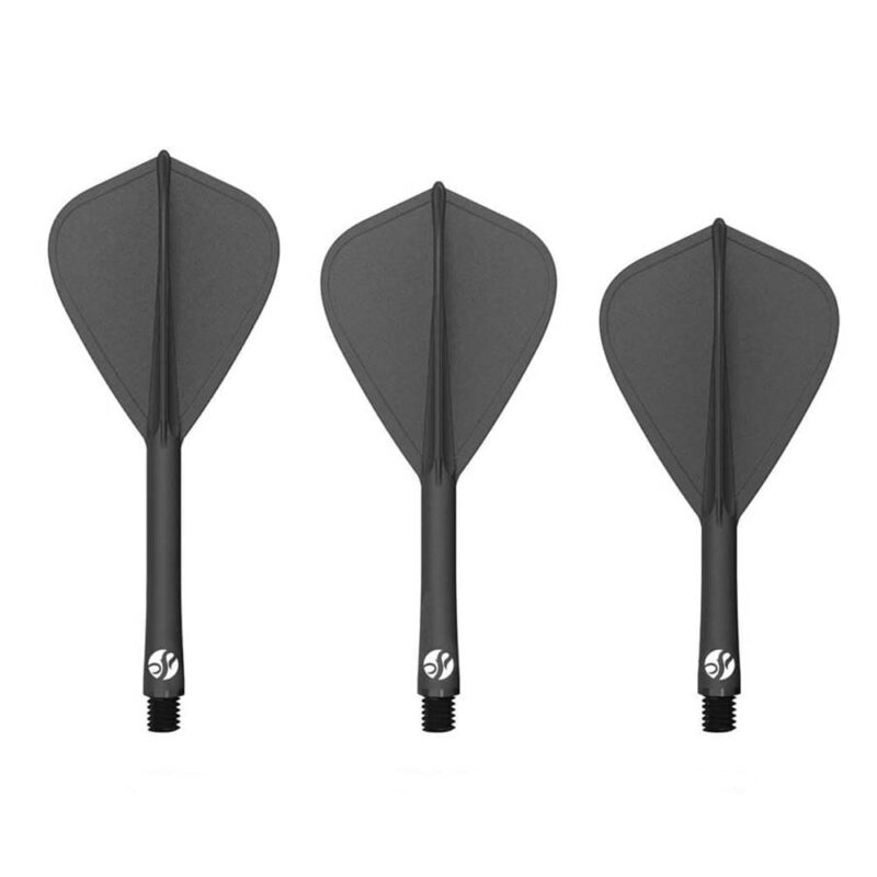 Billaresbalsalobre Plumas Shot Darts Deck System Kite Negra  Larga 74.2mm 54070