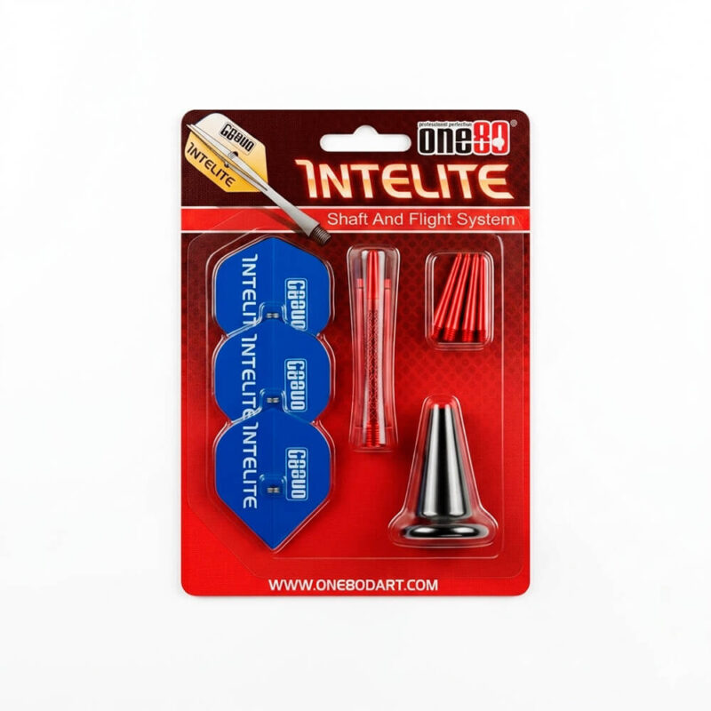 Billaresbalsalobre One80 Starter Pack Cañas Intelite Mediana Roja + Plumas Standard Azules  + Aplicador