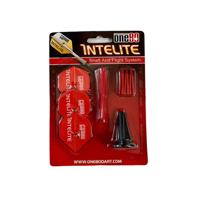 Billaresbalsalobre One80 Starter Pack Cañas Intelite Larga Roja + Plumas Standard Rojas+ Aplicador