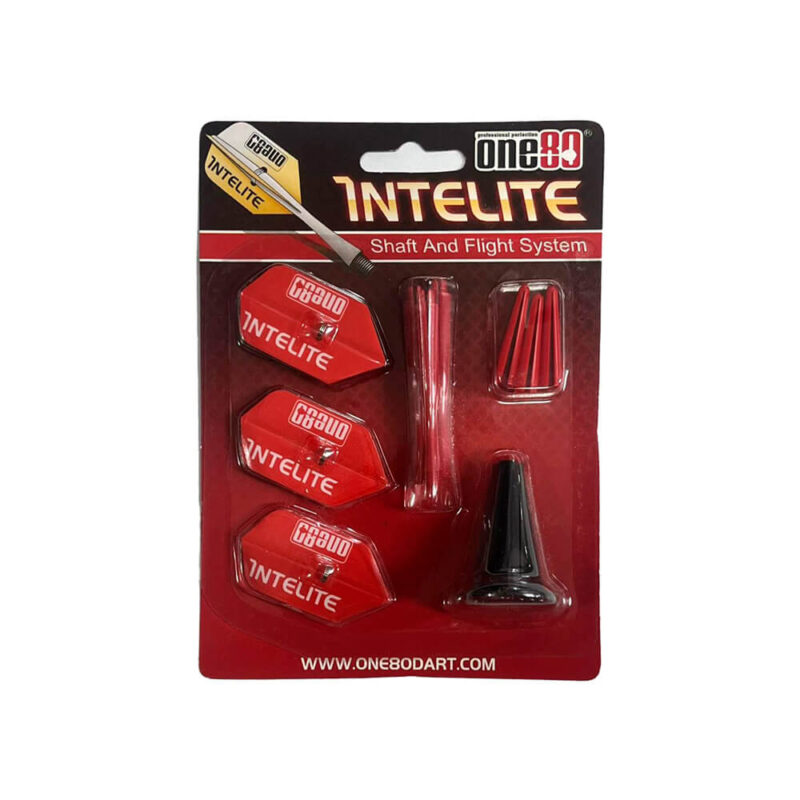 Billaresbalsalobre One80 Starter Pack Cañas Intelite Mediana Roja + Plumas Slim Roja + Aplicador