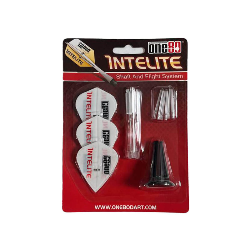 Billaresbalsalobre One80 Starter Pack Cañas Intelite Larga Transparente + Plumas Kite Blancas + Aplicador
