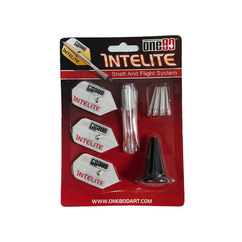 Billaresbalsalobre One80 Starter Pack Cañas Intelite Larga Transparente + Plumas Slim Blancas + Aplicador