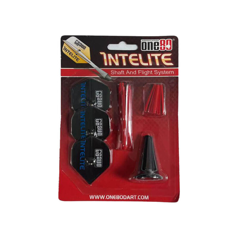 Billaresbalsalobre One80 Starter Pack Cañas Intelite Mediana Roja + Plumas Standard Negras + Aplicador