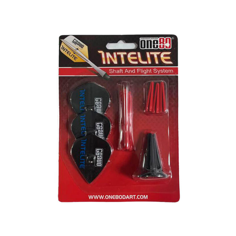 Billaresbalsalobre One80 Starter Pack Cañas Intelite Mediana Roja + Plumas Kite Negras + Aplicador