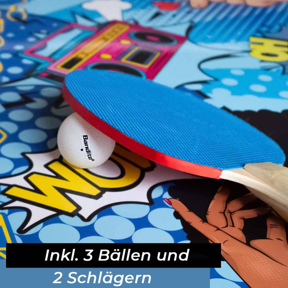 Billaresbalsalobre Mesa Ping Pong Interior Bandito Cómic Plegable 417001 - Imagen 4