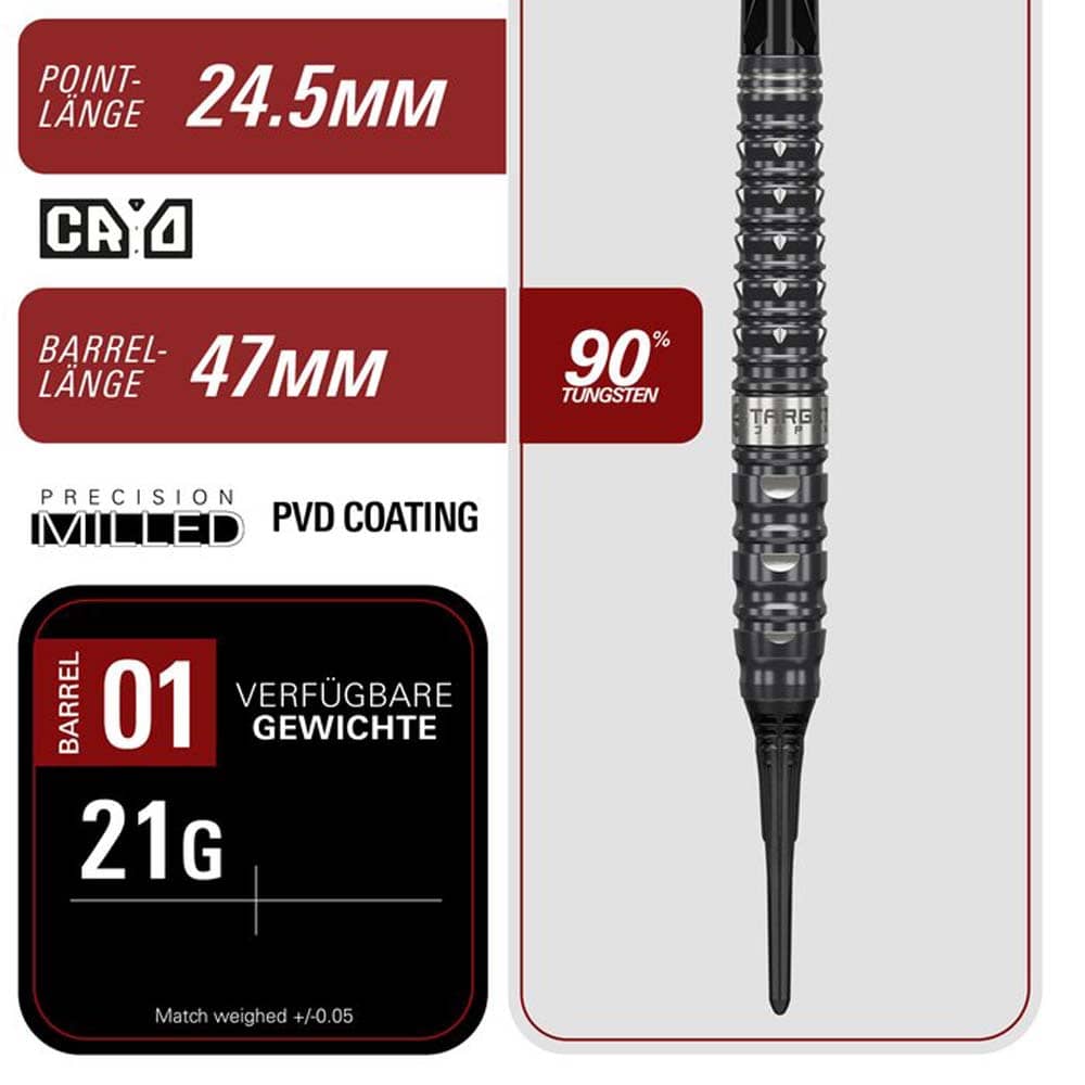 Billaresbalsalobre Dardos Target Japan Black Marque Eclipse 90% 21gr 210808 - Imagen 4