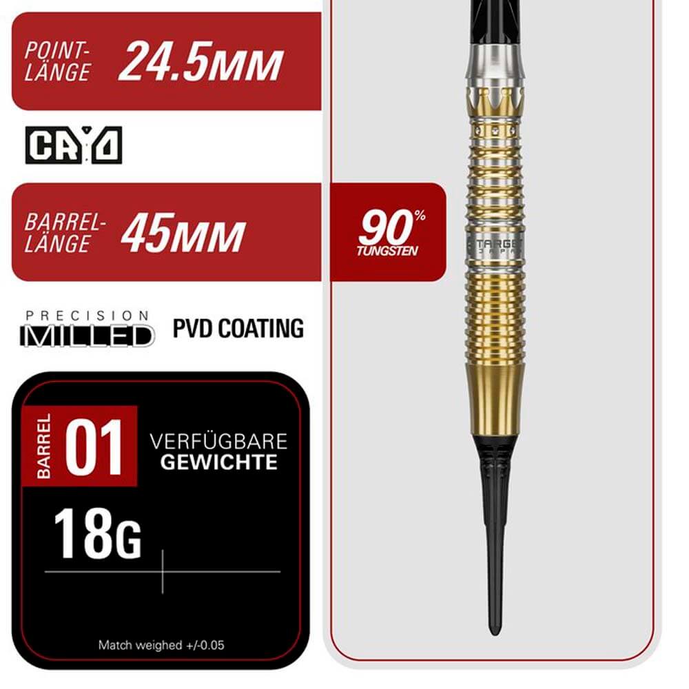 Billaresbalsalobre Dardos Target Japan Black Marque Enzo 90% 18gr 210812 - Imagen 2