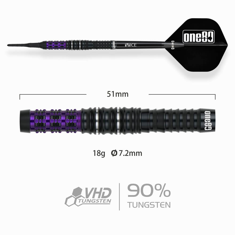 Billaresbalsalobre Dardos One80 Luo Zhuolun Sniper 90% 18g 9829 - Imagen 3