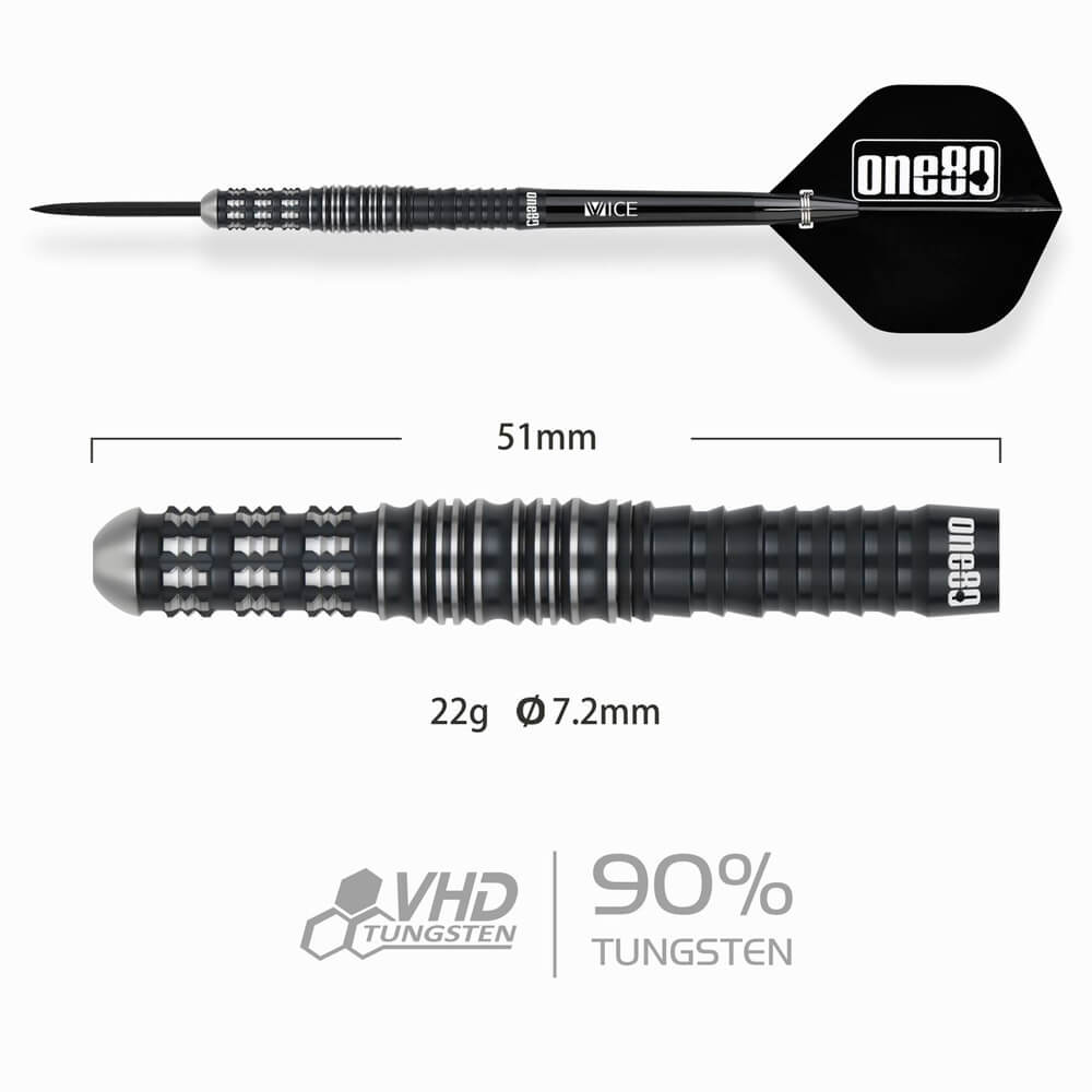 Billaresbalsalobre Dardos One80 Luo Zhuolun Sniper 90% 22g 9831 - Imagen 2
