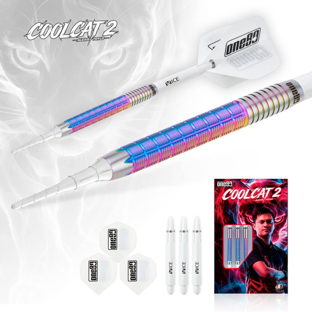 Billaresbalsalobre Dardos One80 Alexis Toylo Coolcat II 90% 22g 9800 - Imagen 4